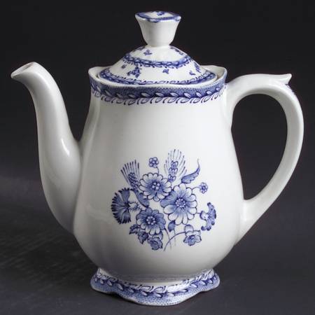 Finn Flower Blue (White Backgound) Small Coffee Pot & Lid