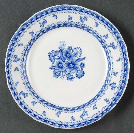 Finn Flower Blue (White Backgound) Bread & Butter Plate