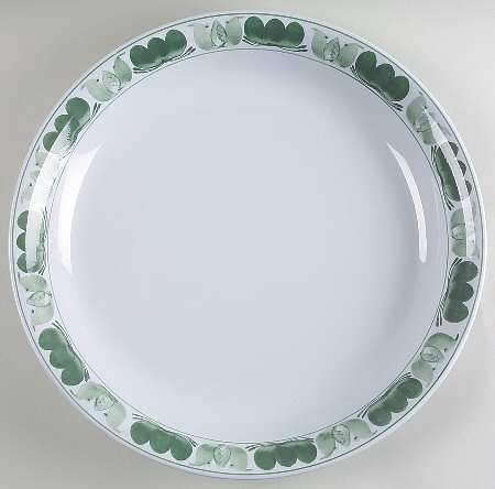 Green Laurel 13" Chop Plate (Round Platter)