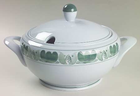 Green Laurel Tureen &  Lid