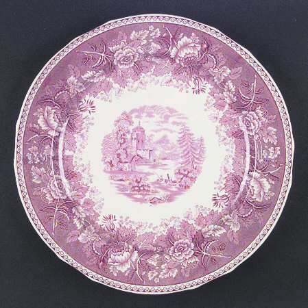 Landscape Red 14" Chop Plate (Round Platter)