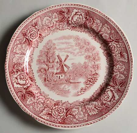 Landscape Red Salad Plate