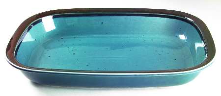Meri Blue 14" Rectangular Baker