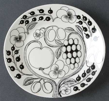Paratiisi Black Oval Salad Plate