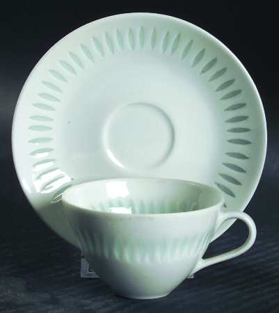 Rice (Grains) Flat Demitasse Cup & Saucer Set