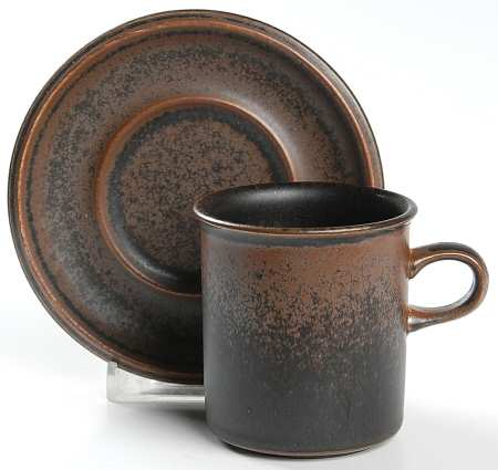 Ruska Flat Demitasse Cup & Saucer Set