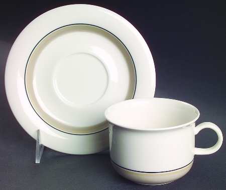 Seita Arctica Flat Cup & Saucer Set by Arabia of Finland
