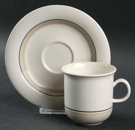 Seita Arctica Flat Cup & Saucer Set by Arabia of Finland