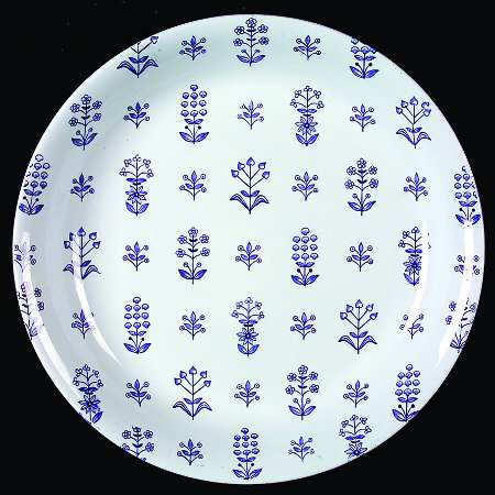 Tapestry Blue Deep Round Platter