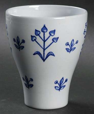 Tapestry Blue Tall China Tumbler
