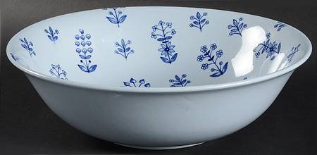 Tapestry Blue 10" Round Vegetable Bowl
