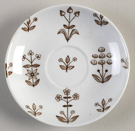 Tapestry Brown Saucer for Demitasse Cup