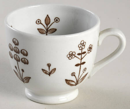 Tapestry Brown Footed Demitasse Cup
