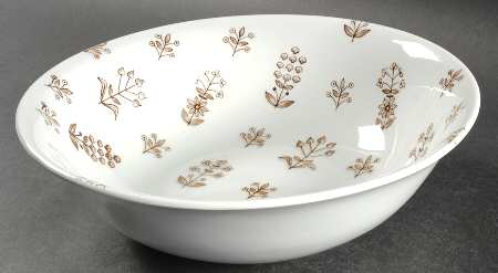 Tapestry Brown 10" Round Vegetable Bowl