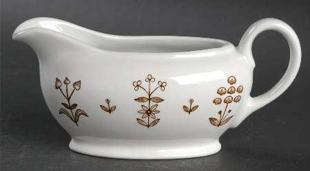 Tapestry Brown Individual Gravy Boat