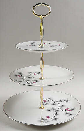 Southern Pines 13 7/8"-14 1/4" 3-Tiered Serving Tray(DP,SP,BB) HC