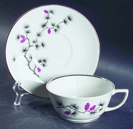 Southern Pines Footed Cup & Saucer Set