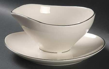 Stately Gravy Boat with Attached Underplate
