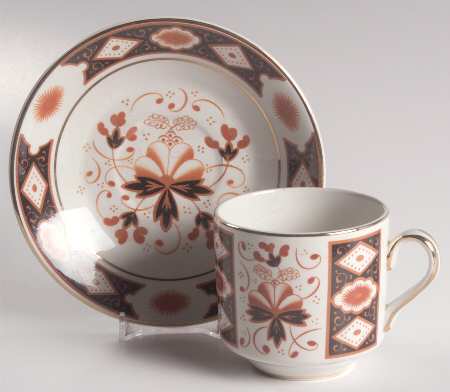 Kildare (Gold Trim) Flat Cup & Saucer Set