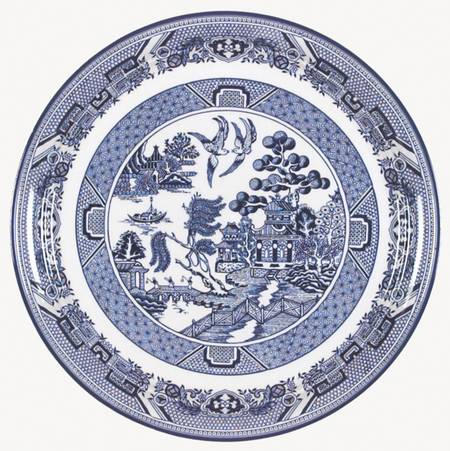 Willow (Blue Trim) Dinner Plate