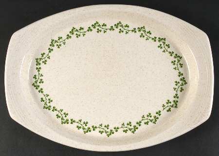 Wild Shamrock 13" Oval Serving Platter