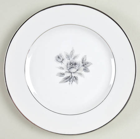 White Rose Salad Plate