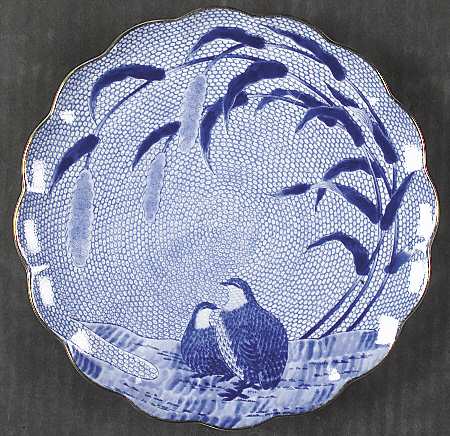 Blue Chinese Quail Salad Plate