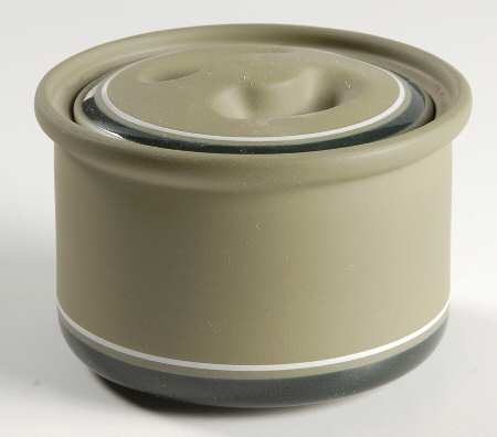 Genesis Green Sugar Bowl & Lid by Arita