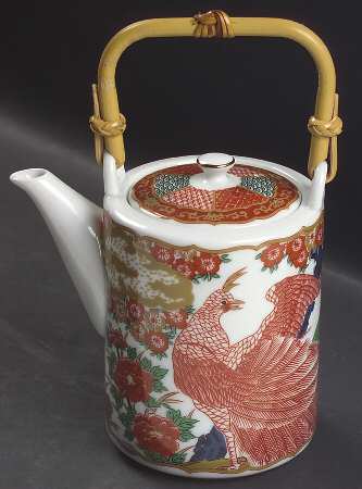 Imari Peacock Mini Teapot & Lid w/Top Handle by Arita
