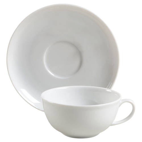 Arzberg White (Shape 1382) Flat Cup & Saucer Set