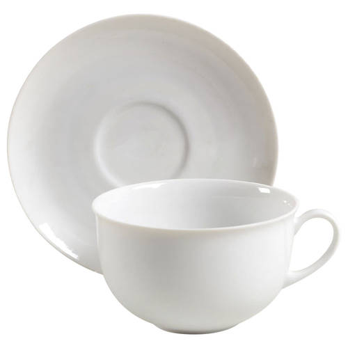 Arzberg White (Shape 1382) Oversized Cup & Saucer Set