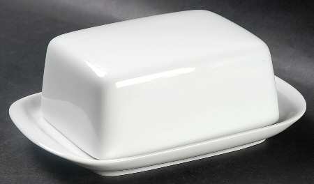 Arzberg White (Shape 1382) Rectangular Cheese Dish with Lid