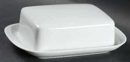 Arzberg White (Shape 1382) Rectangular Covered Butter