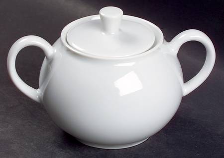 Arzberg White (Shape 1382) Mini Sugar Bowl & Lid