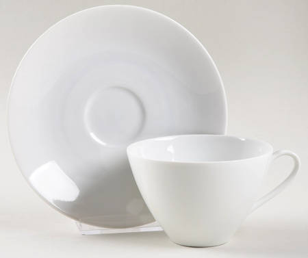 Arzberg White (Shape 2025) Flat Cup & Saucer Set