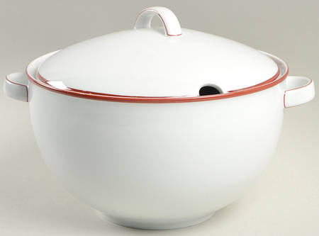 Contrast (Red Trim) Tureen &  Lid