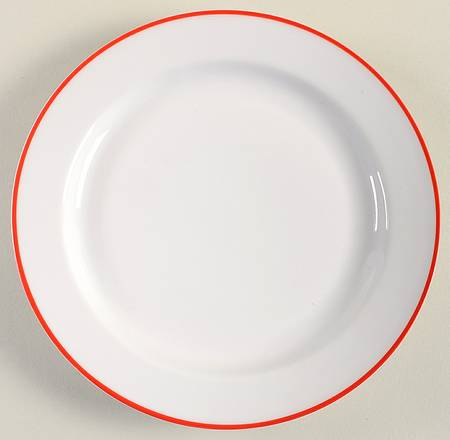 Contrast (Red Trim) Salad Plate