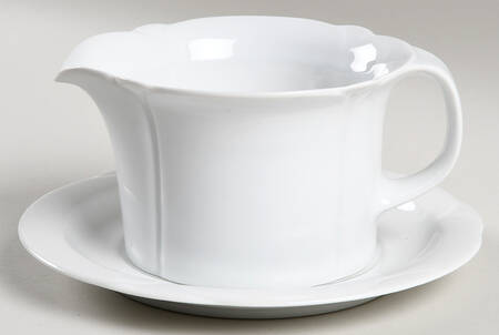 Corso White Gravy Boat & Underplate
