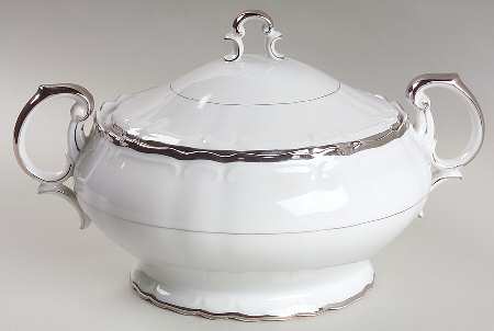 Empress White Round Covered Vegetable