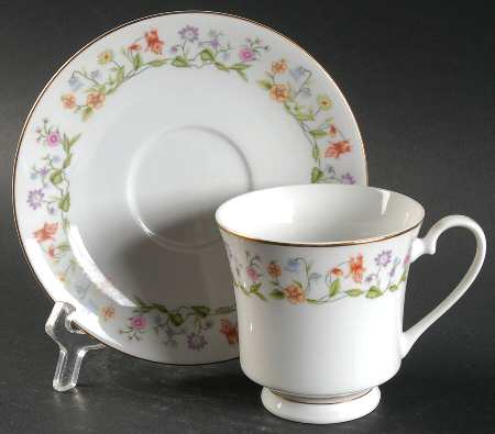 Eternal Love (Gold Trim) Footed Cup & Saucer Set