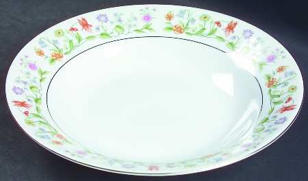 Eternal Love (Platinum Trim) Rim Soup Bowl