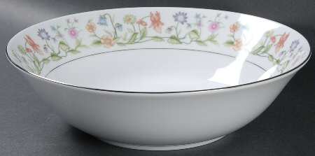 Eternal Love (Platinum Trim) 9" Round Vegetable Bowl