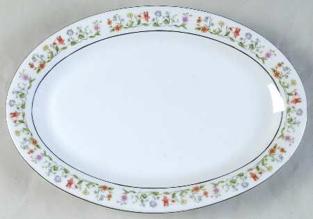 Eternal Love (Platinum Trim) 12" Oval Serving Platter