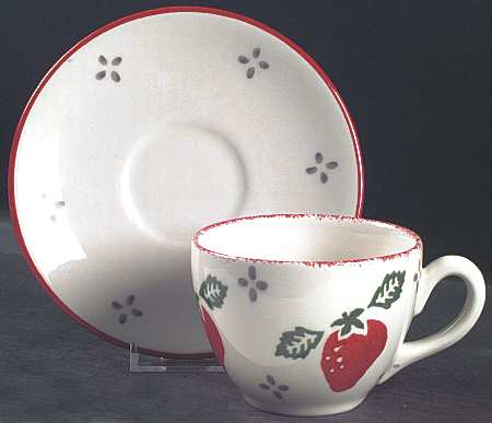Summer Fruits Flat Cup & Saucer Set