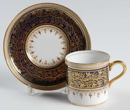 7098 Cobalt Flat Demitasse Cup & Saucer Set