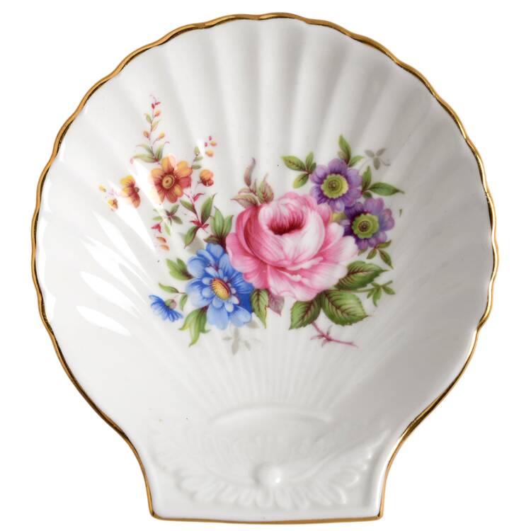 Aynsley Spray Small Shell Shaped Dish