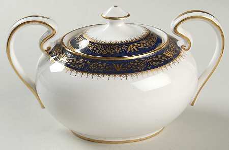 Balmoral Blue Sugar Bowl & Lid
