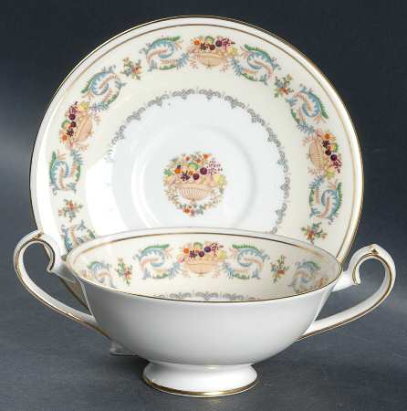 Banquet Footed Cream Soup Bowl & Saucer Set