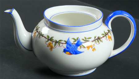 Blue Bird Teapot No Lid