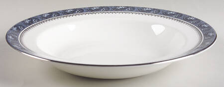 Blue Mist Large Rim Soup Bowl